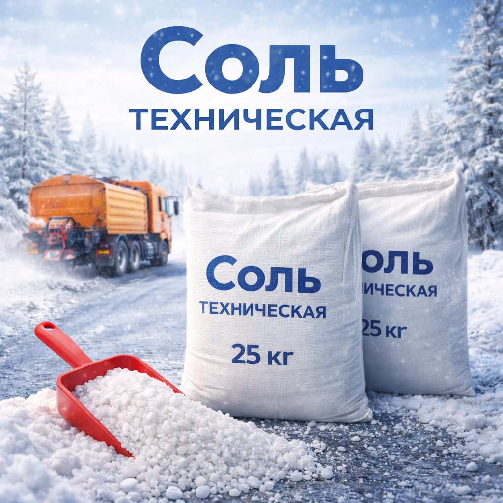 Соль техническая — Илецк — белая (25кг)