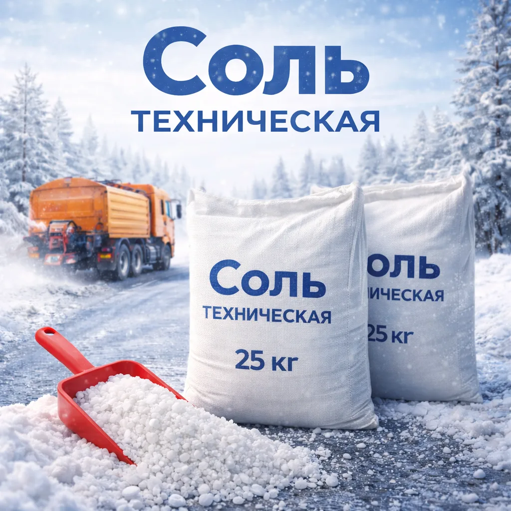 Соль техническая — Илецк — белая (25кг)